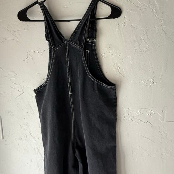 Hang Ten Girl's Size Large Black Cotton USA Denim Coveralls Overalls - Picture 7 of 9